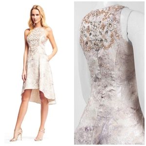 AIDAN MATTOX Halter Embellished Bodice High-Low Cocktail Party Dress Size 6